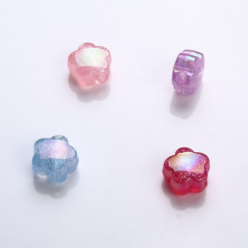 Pearl colorful straight hole plum 16MM