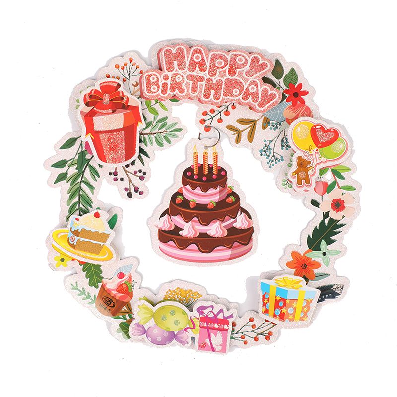 2023圣诞装饰用品生日花环H96