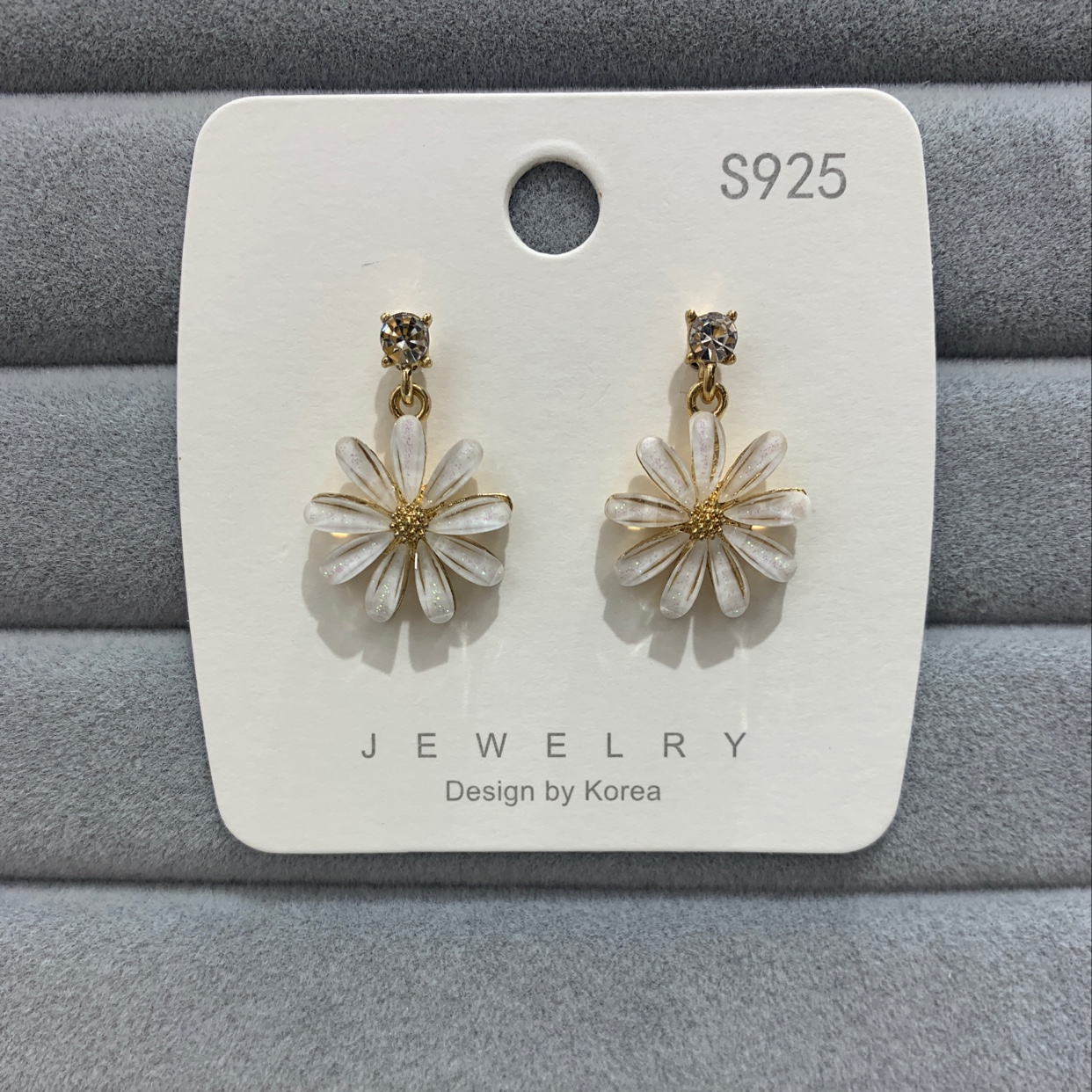 S925 chrysanthemum earrings