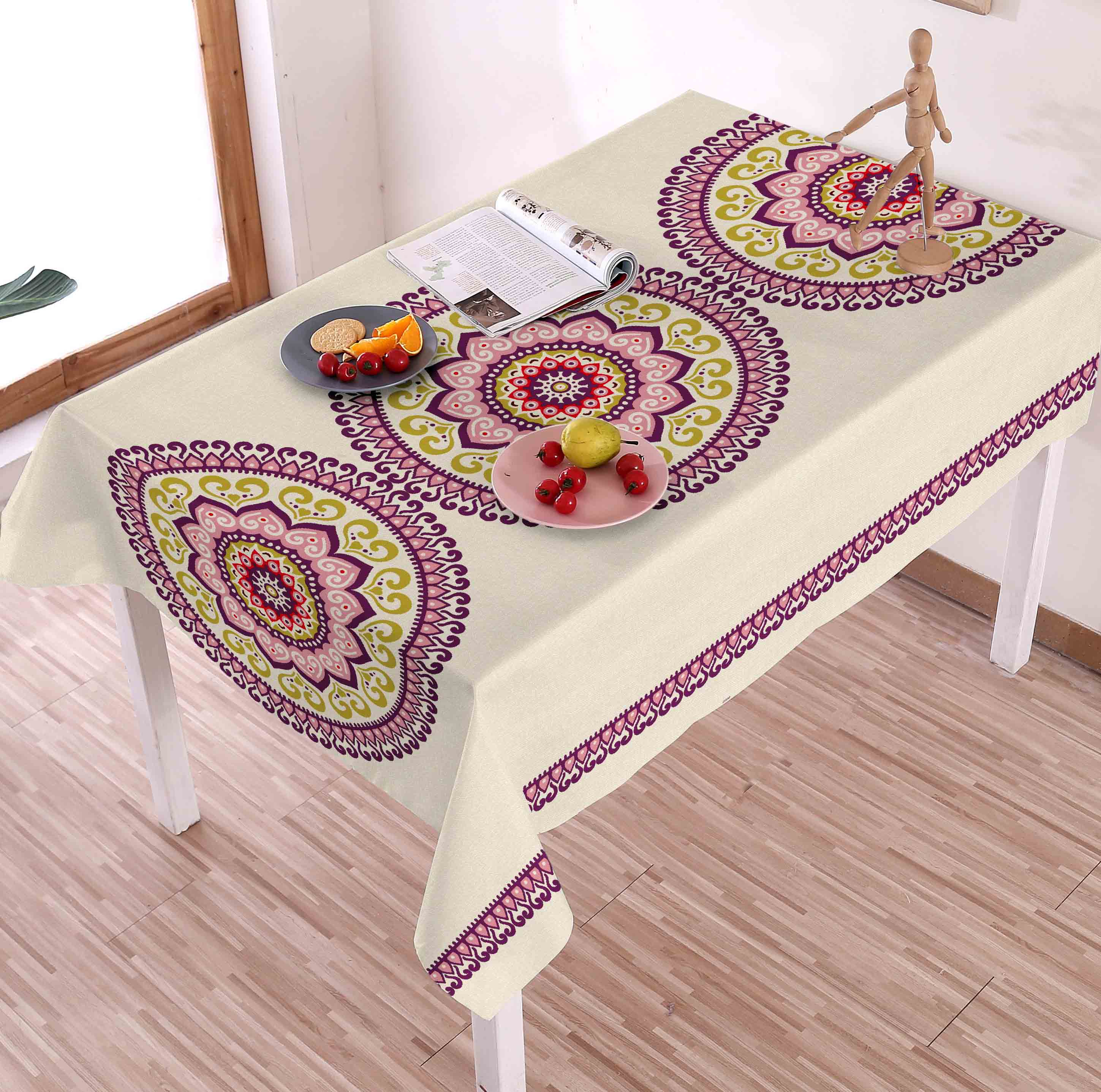 民族风纱线桌布花边桌布现代中式长方形餐桌布茶几高级感高端详情1