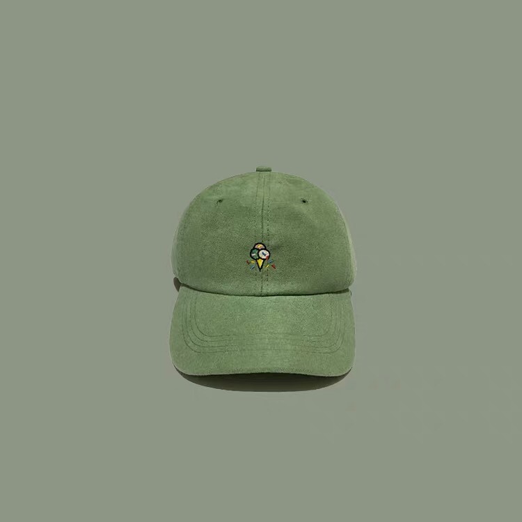Mustard green floppy baseball cap
