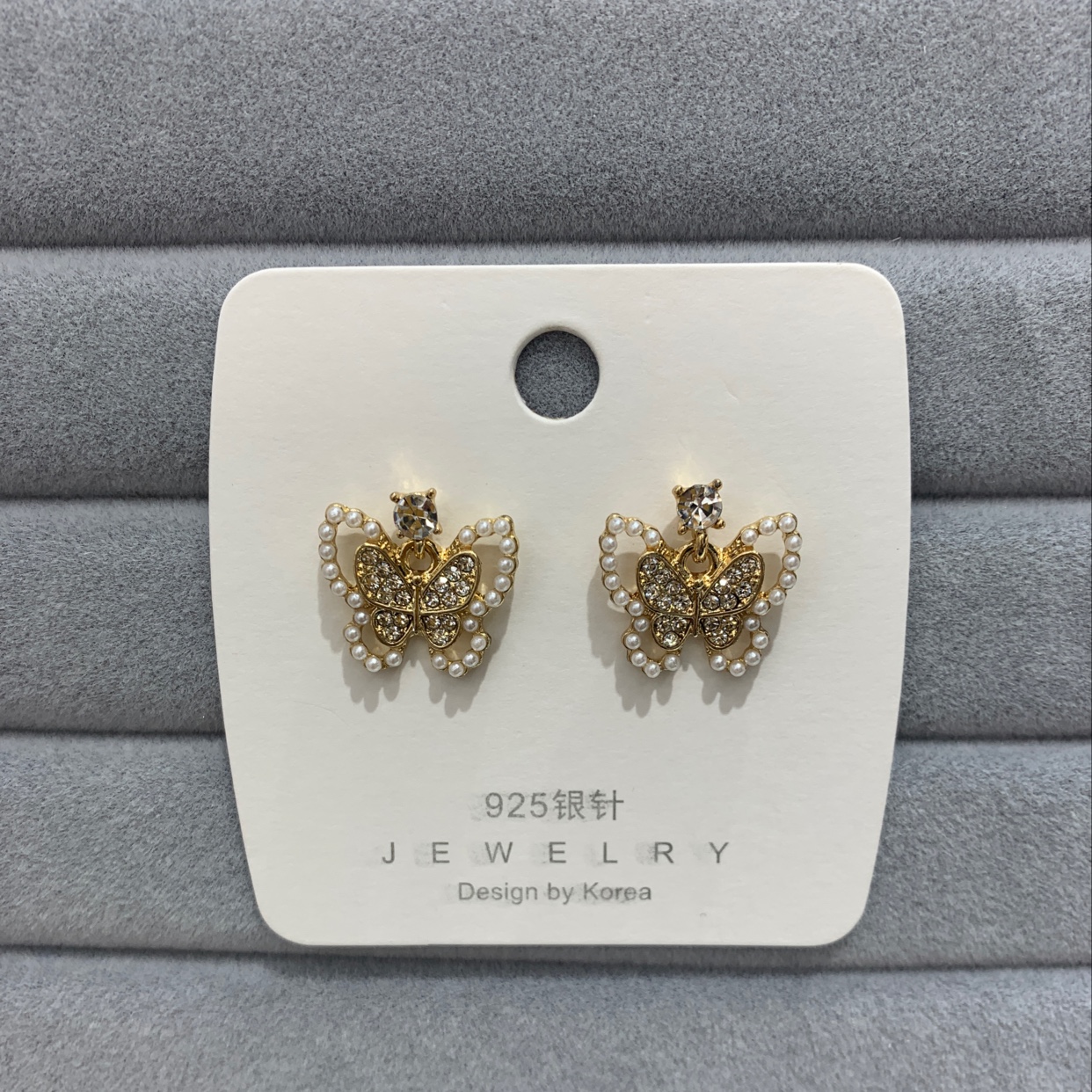 S925 Pearl butterfly Earrings