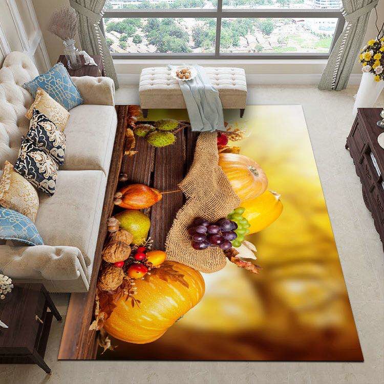 厨房系列地毯水果蔬菜印花厨房垫防滑吸水加厚地毯详情图3