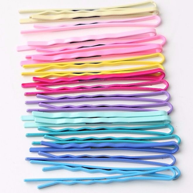 泫雅风韩版一字夹可爱彩色ins风发夹刘海夹边夹子头饰网红森女系白底实物图