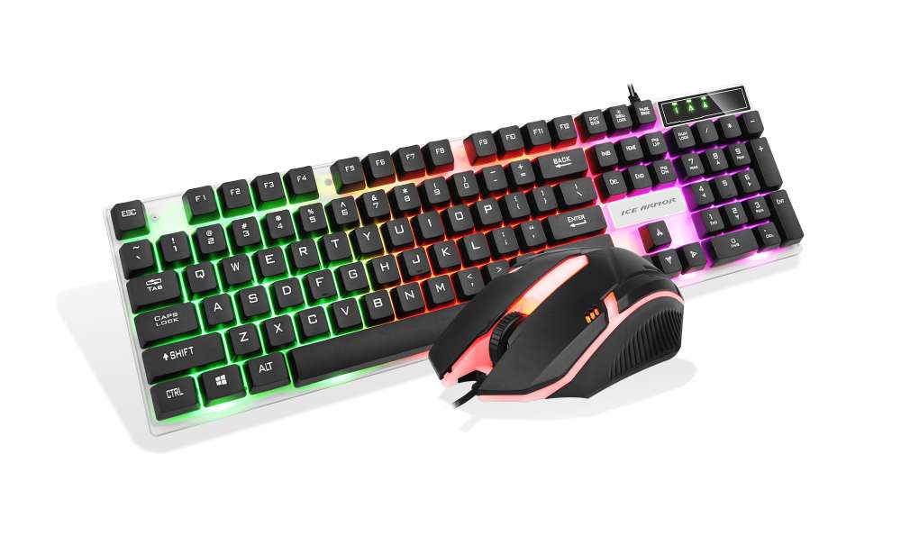 Ice Nail Computer Wired Backlit Mouse And Keyboard Set Office Pc Notebook Business Home Game Keyboard And Mouse Specification drawing