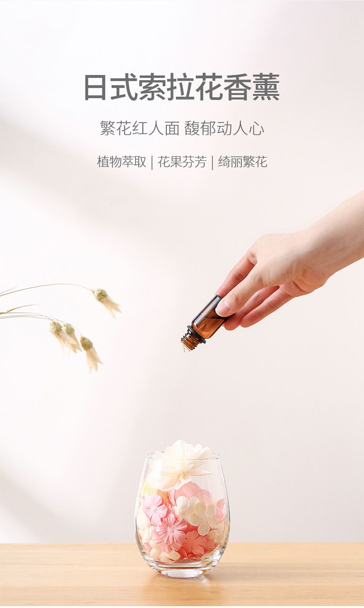 Handmade petal flameless aromatherapy essential oil for home use, indoor toilet air purification, room perfume lasting detail image 4