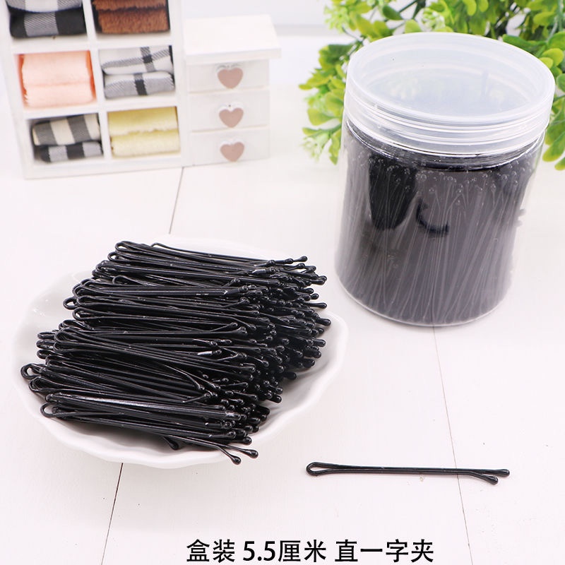 黑色一字夹发波浪夹U型韩国小卡子发饰头影楼理发店边盘发刘海夹细节图