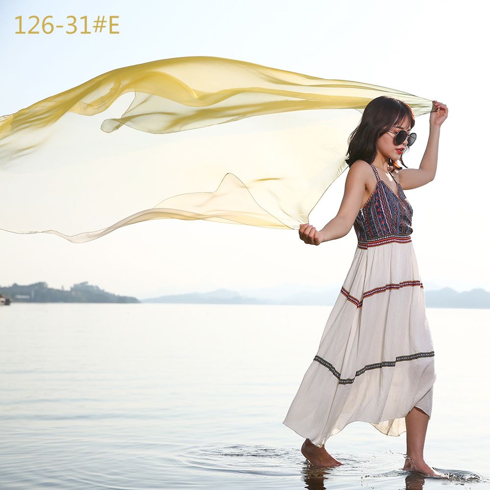 The new Korean version of gradual change beach towel soft sunblock silk scarves fashion versatile scarf manufacturers direct sale thumbnail