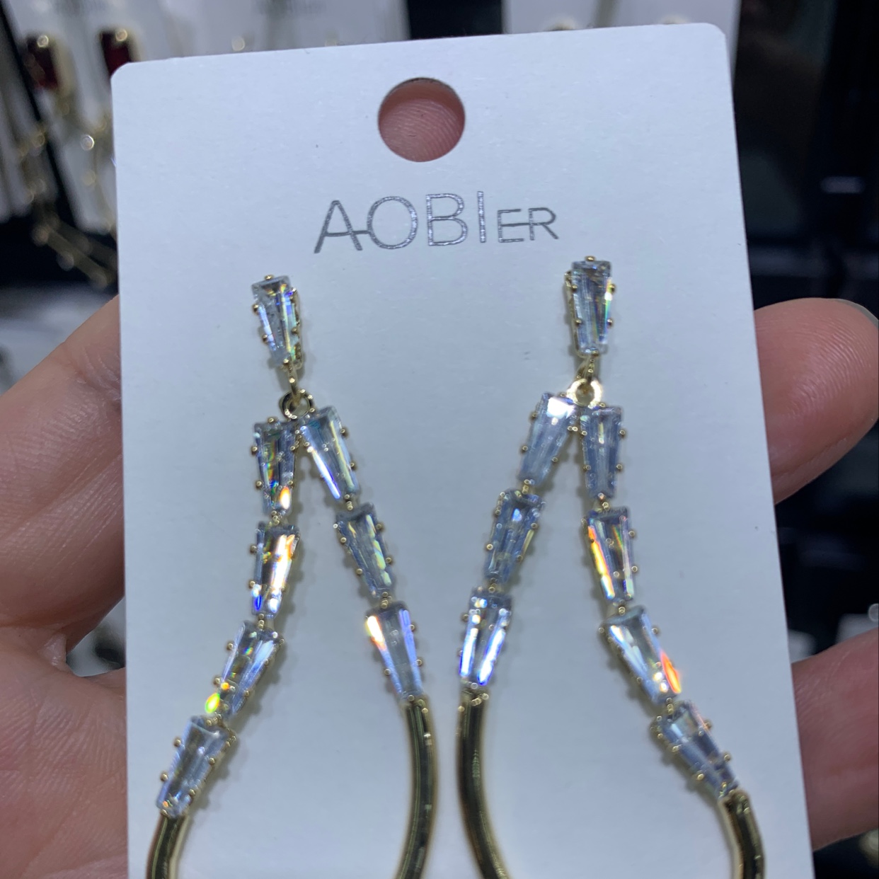 耳环白底实物图