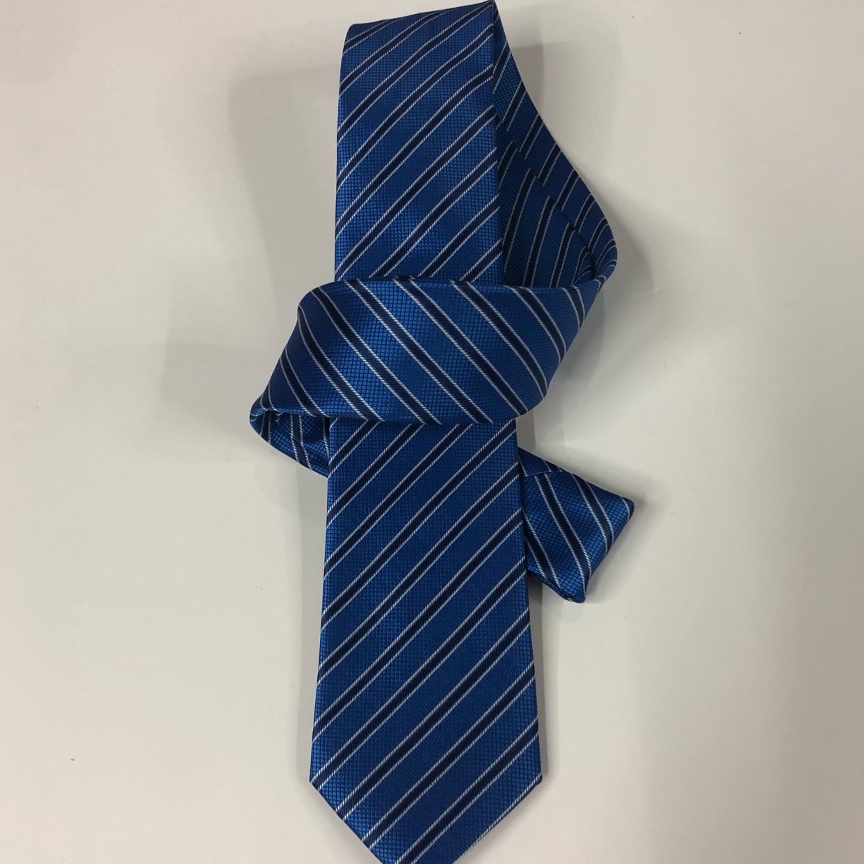 高品质批发蓝色黑色领带条纹领带定制斜纹涤纶领带工厂直销详情图4