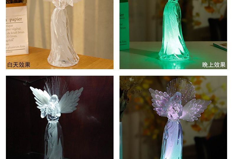 Christian ornaments, fiber optic angels, seven-color lights, ambient lights, novel and creative electronic night lights, led book lights pic 11