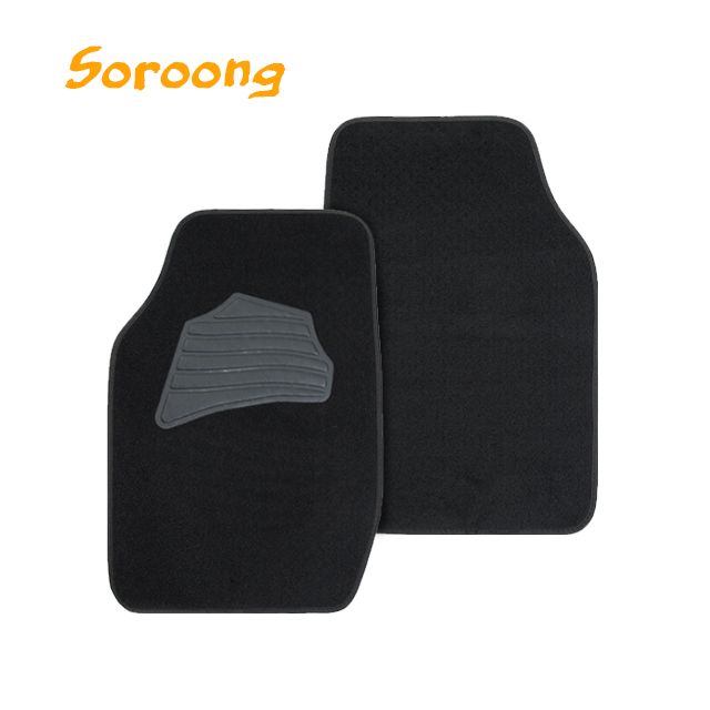 Car carpet floor MATS, striped carpet floor MATS, 4-piece set, durable and wear-resistant, suitable for all seasons, easy to clean details Picture