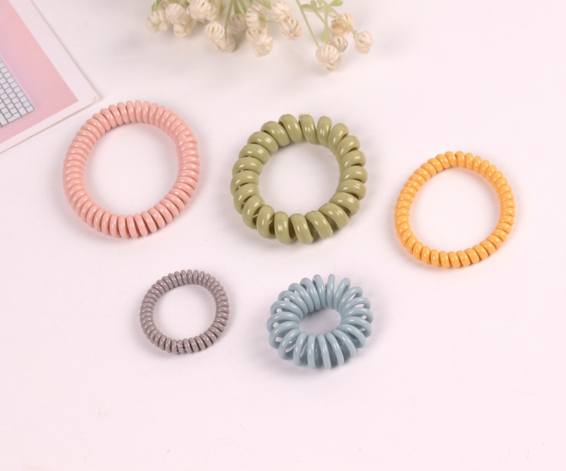 High-elasticity hair ties with telephone lines