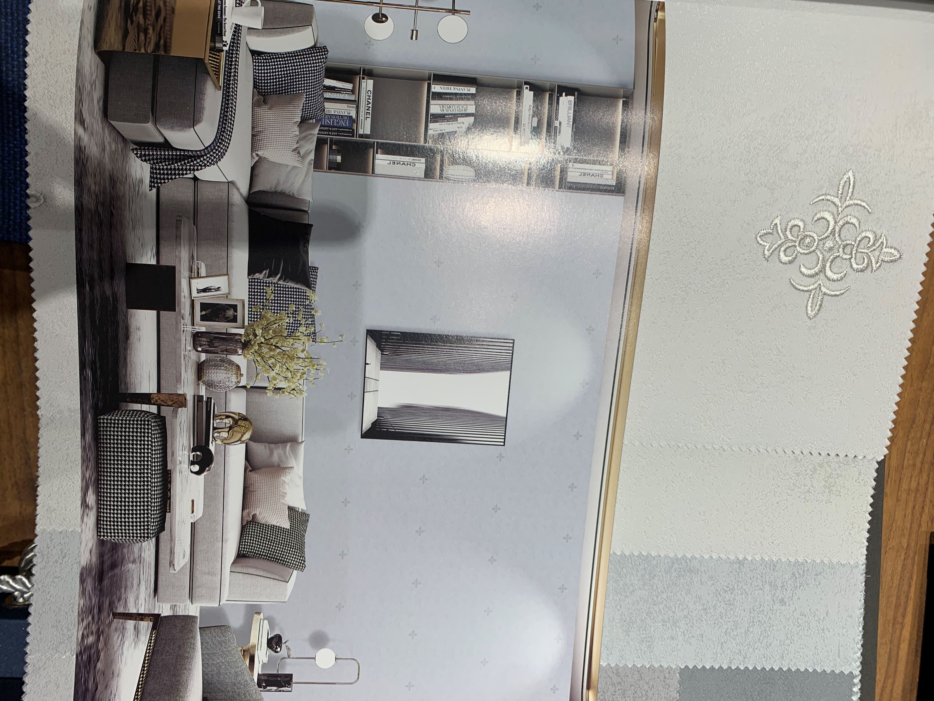 轻奢现代欧式棉麻高精密提花墙布防污防皱防刮防霉处理新型墙布详情图6