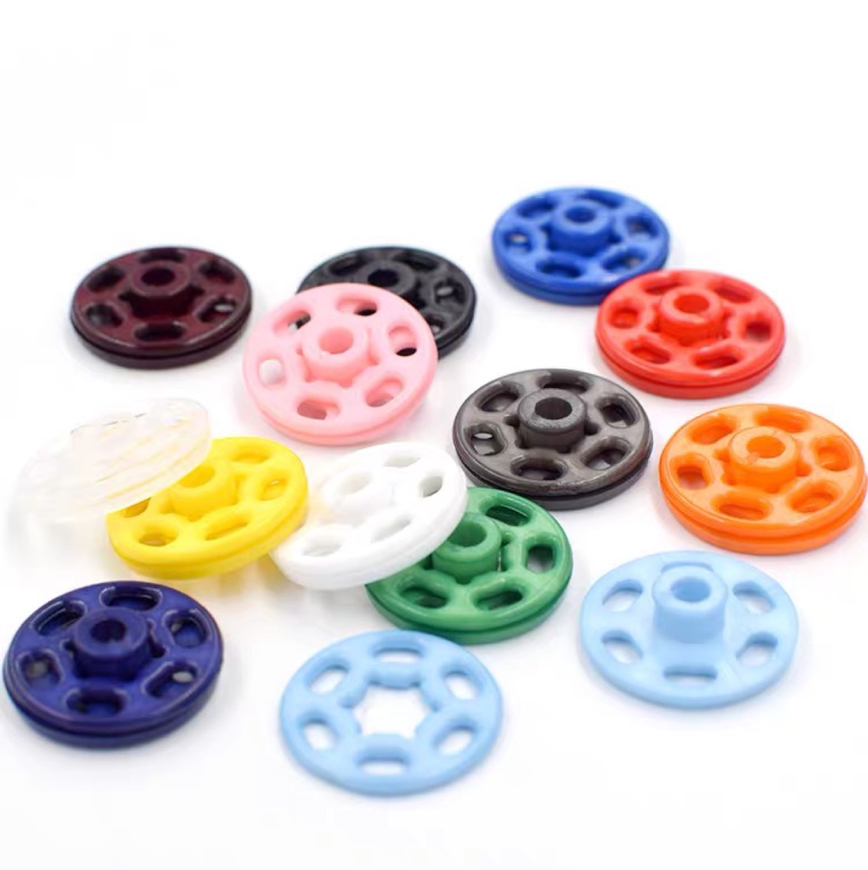 Small plastic button girl for snaps stealth snapper anti-glitch high grade button mother-button baby thumbnail