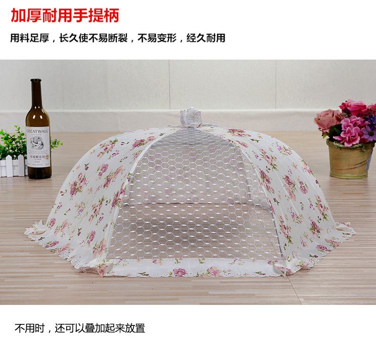 High-End Foldable Cleaning Lace Dish Cover Table Food Umbrella Dish Food Bowl Cover Fly Proof Dish Cover Wholesale Application Scenario