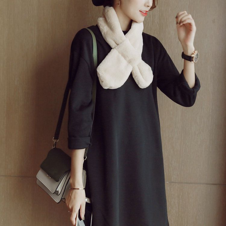 South Korea's Dongdaemun Hot Sale Of Foreign Women All Casual Modeling Imitation Rabbit Hair Hair Collar Warm Scarf Bib undefined