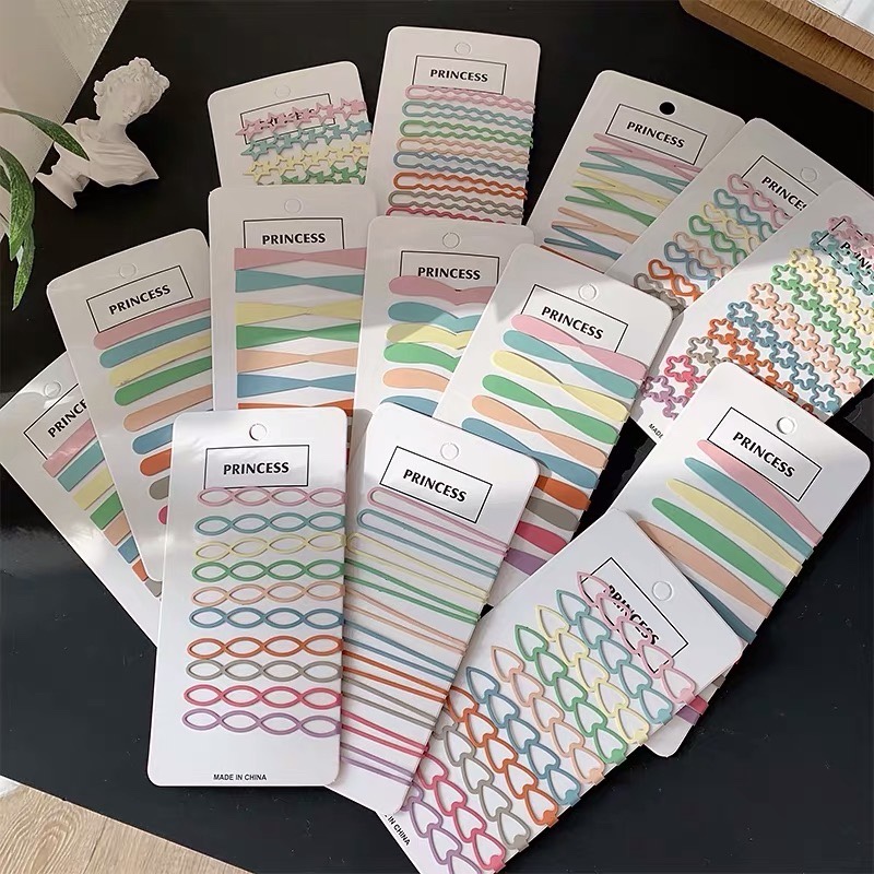 磨砂几何侧边夹一字夹网红发夹甜美女学生几何侧边夹韩版简约头饰细节图