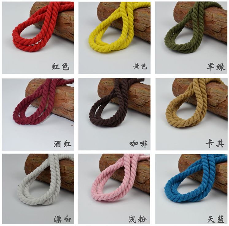 Three-strand rope DIY colorful cotton rope for clothing ingredients and accessories rope pic 1