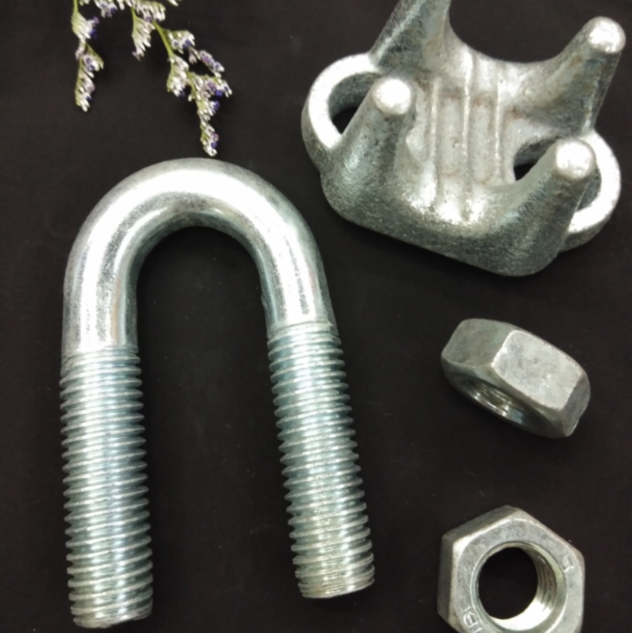 8mm heavy-duty wire rope clamps, national standard clamps, lifting slings, 741 clamps, U-shaped clamps Item Picture