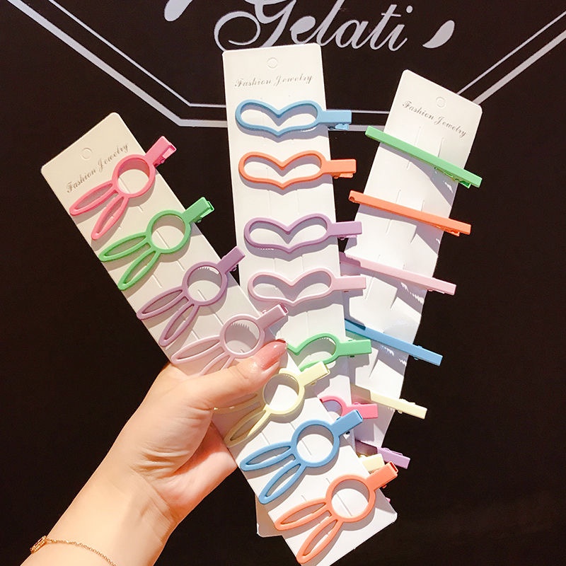 糖果色创意网红简约发卡韩版小清新金属个性头饰森系ins仙女发夹产品图