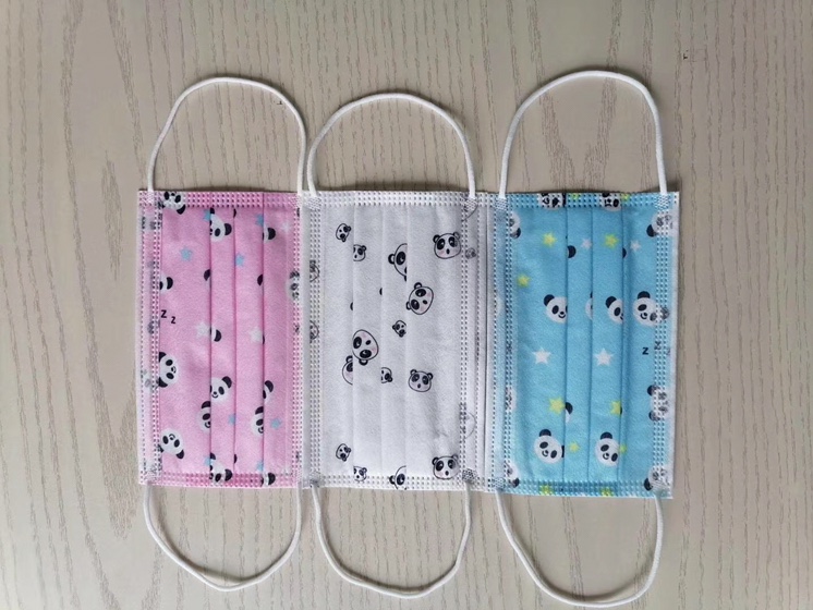 儿童水刺布花色口罩