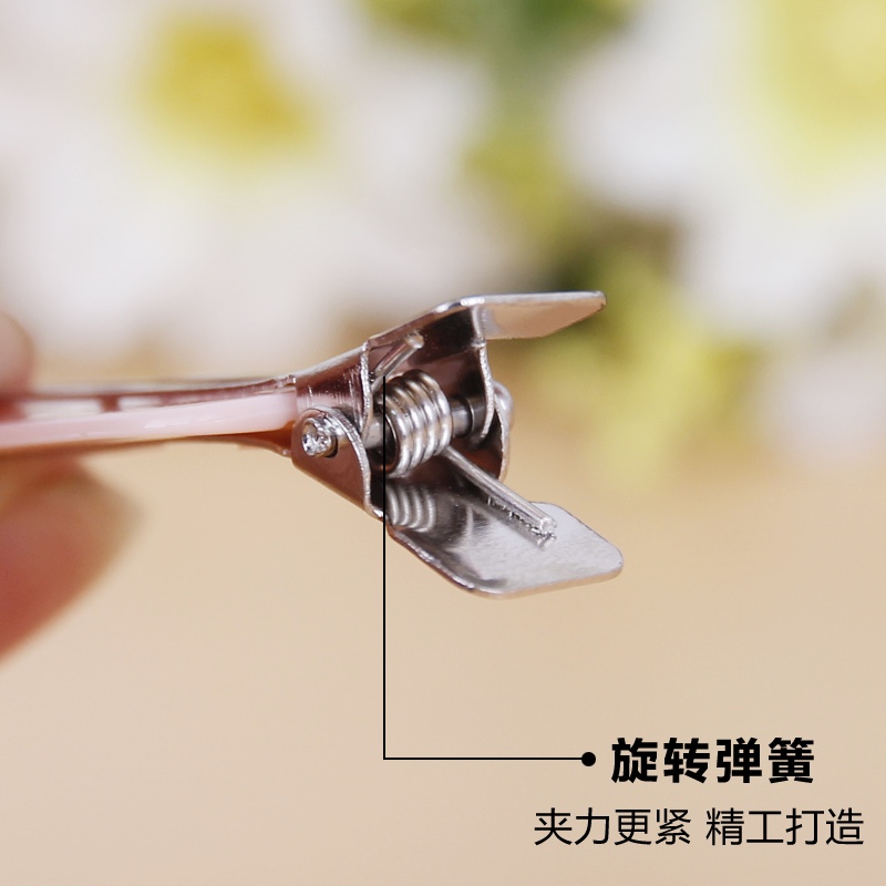 日本边夹饰品无痕刘海夹头饰美发夹子分区定位夹叶子无痕发夹发饰详情图6