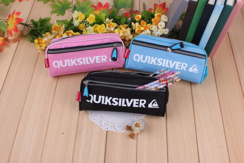 English alphabet pattern color canvas double zipper pencil case thumbnail