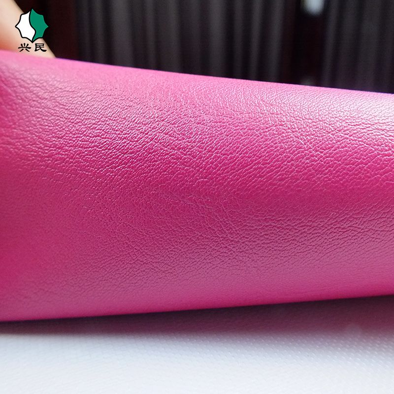 Xingmin Leather's textured base, artificial leather, spring full garden, semi-PU leather, bag leather, glove leather, fabric processing and customization Specification image