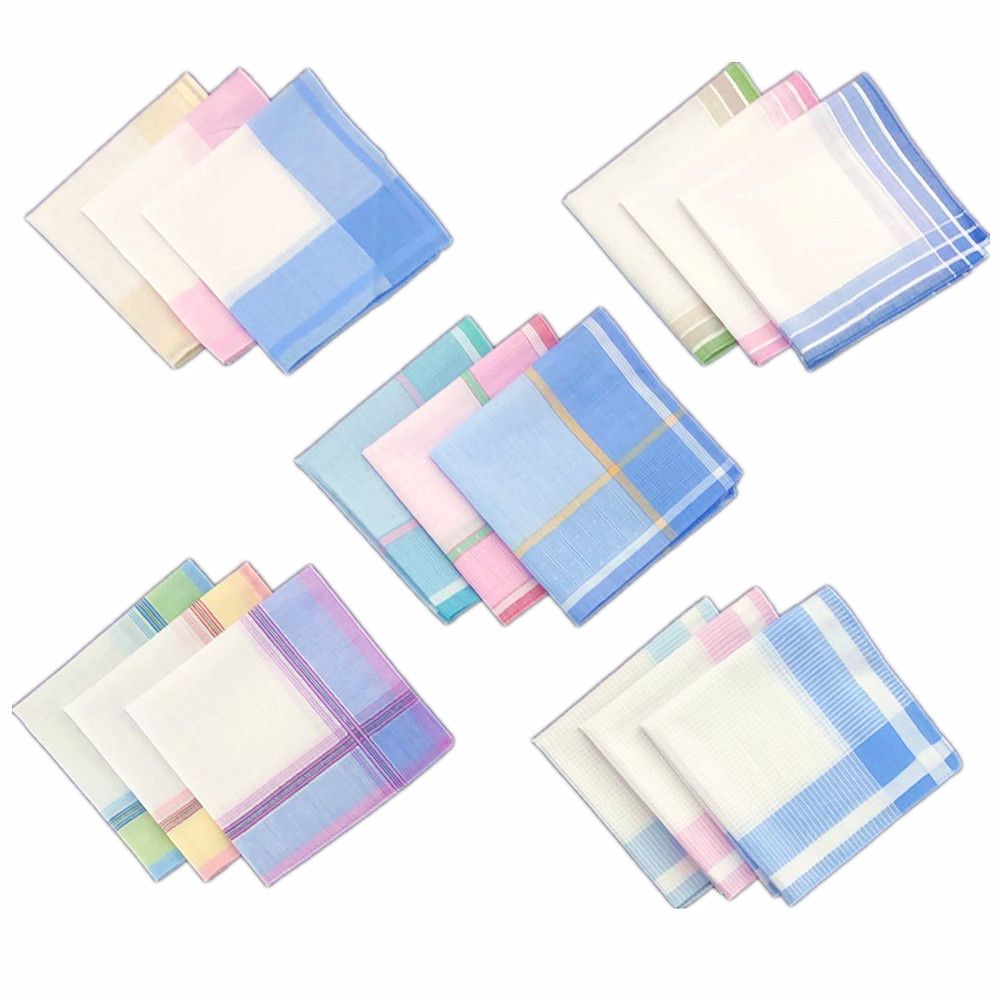 30cm light color 10 flowers mixed pure cotton men sweat absorbent handkerchief simple elegant square towel export Japan and South Korea handkerchief ladies hand Juan full figure