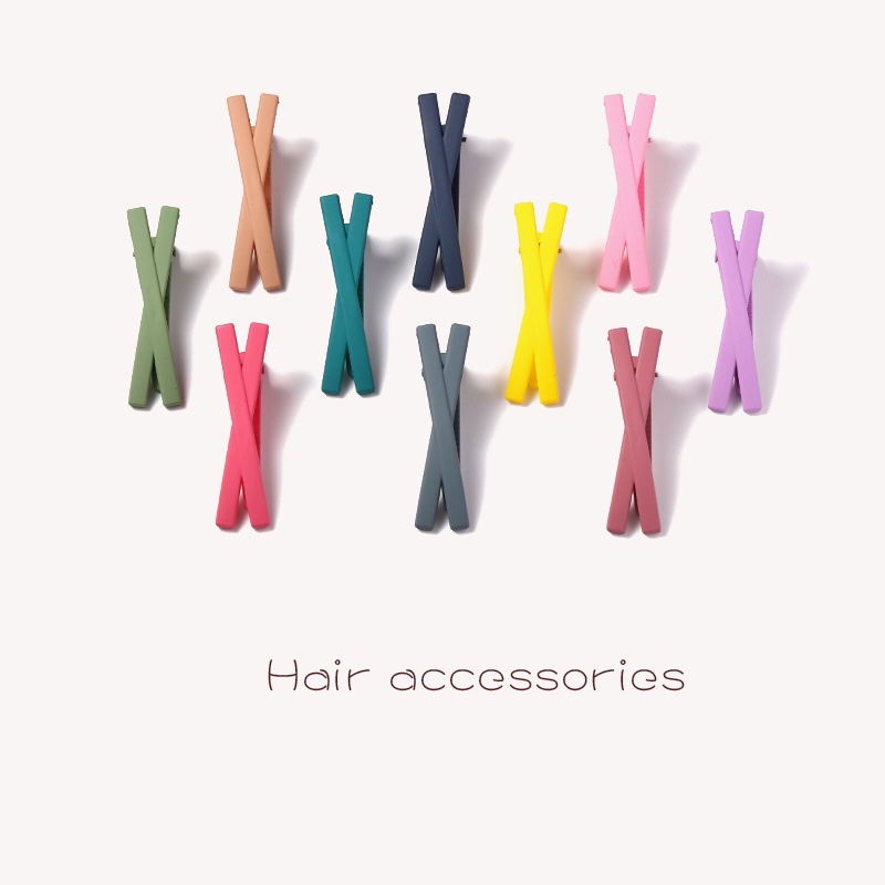 网红鸭一字夹嘴夹头饰一件代发糖果色韩国简约发夹少女边夹刘海夹细节图