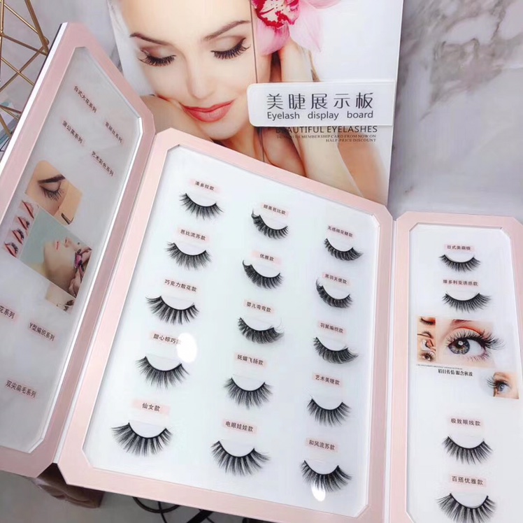 Eyelash High-Grade Display Frame Semi-Finished Eyelash Display Book Grafting Eyelash Plate Album Pearl Acrylic For Foreign Trade Specification drawing