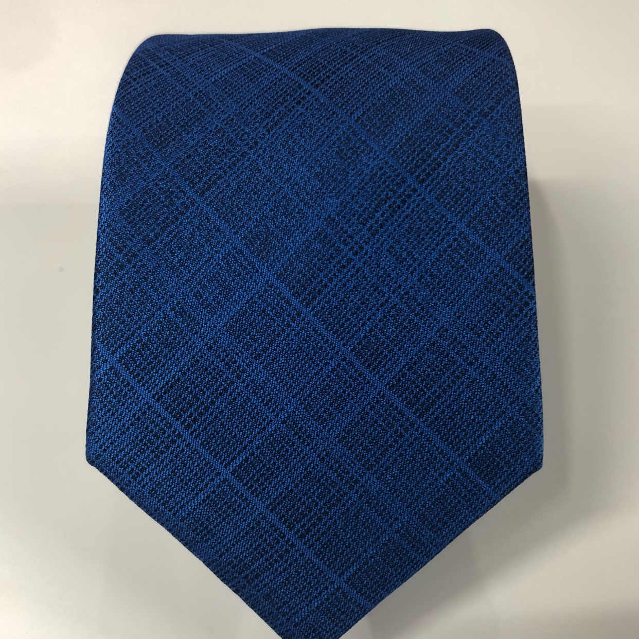7CM新款蓝色男士领带涤纶领带适用于正装上班族的人群详情图5