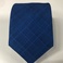 7CM新款蓝色男士领带涤纶领带适用于正装上班族的人群白底实物图