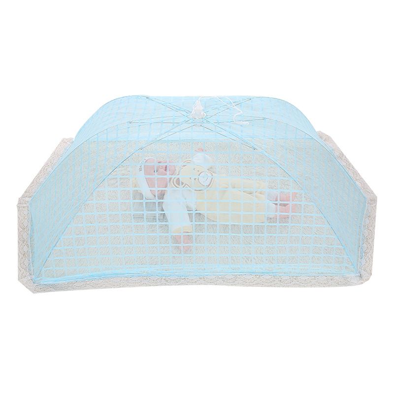定制婴儿床蚊帐宝宝防蚊网罩可折叠网布伞罩无底通用网格食物罩详情图5