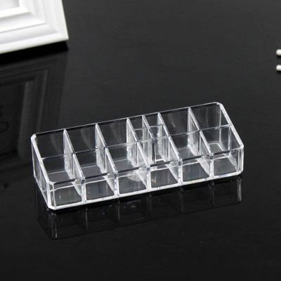 New 12-compartment cosmetics display stand, storage box, mascara storage stand, nail polish stand, lipstick stand, factory direct sales details Picture