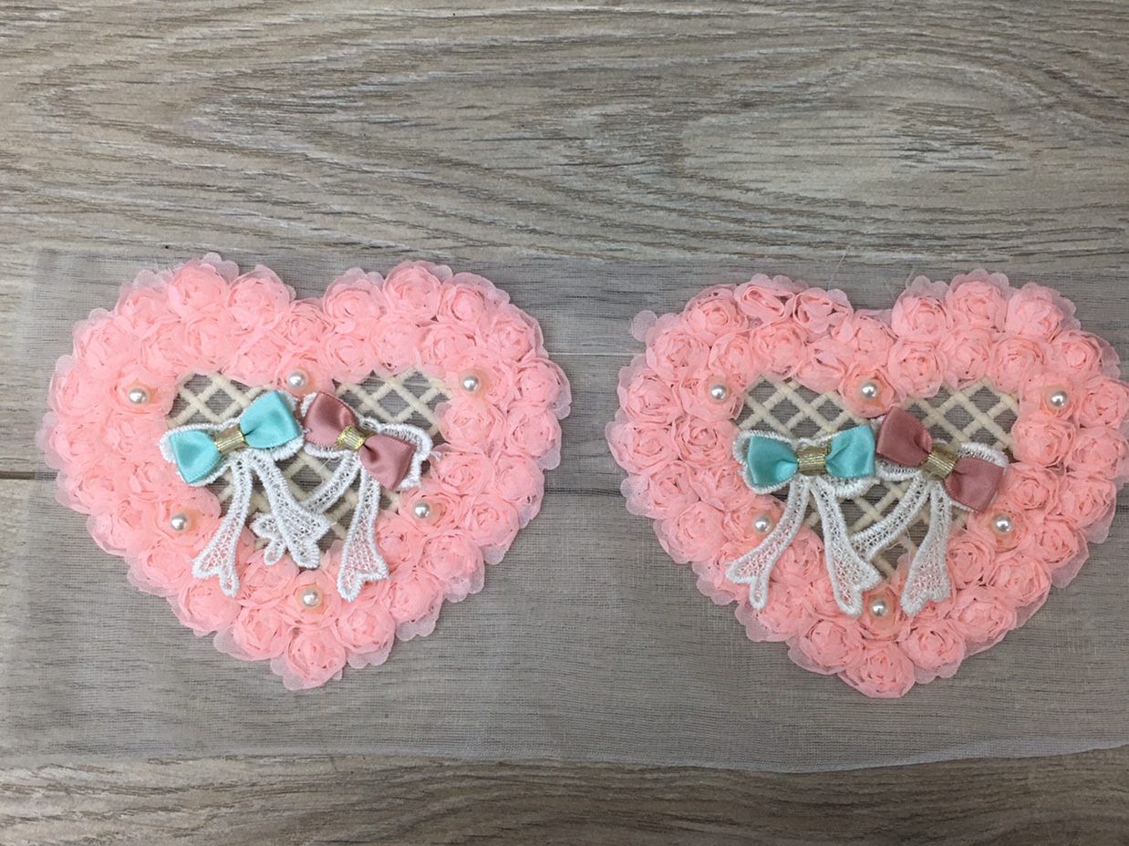 Chiffon hearts