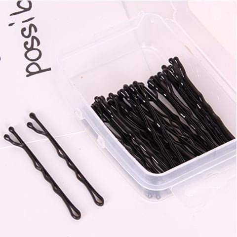 隐形发型发夹拱形夹子耐用大叔边夹弧度一字夹扎头发卡子圆头黑细节图