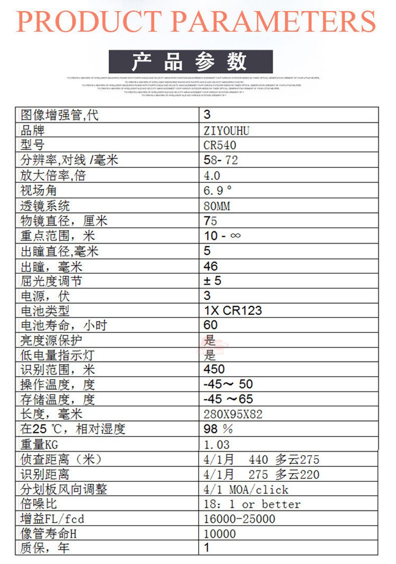 ZIYOUHU高清红外夜视仪全黑夜间取证4倍红外线单筒夜视望远镜详情图4