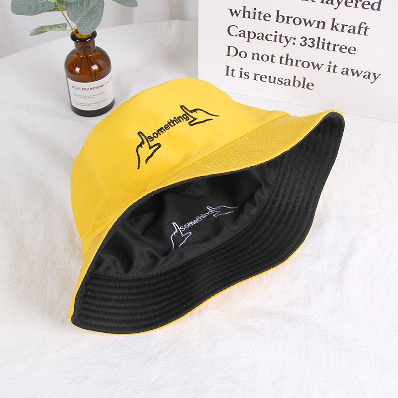 Double-sided embroidery camera hand fisherman hat