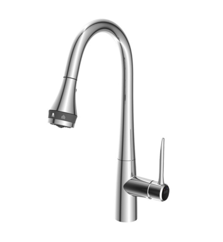 凡荣建材美标家用厨房水槽洗菜盆伸缩抽拉式冷热旋转防溅水龙头