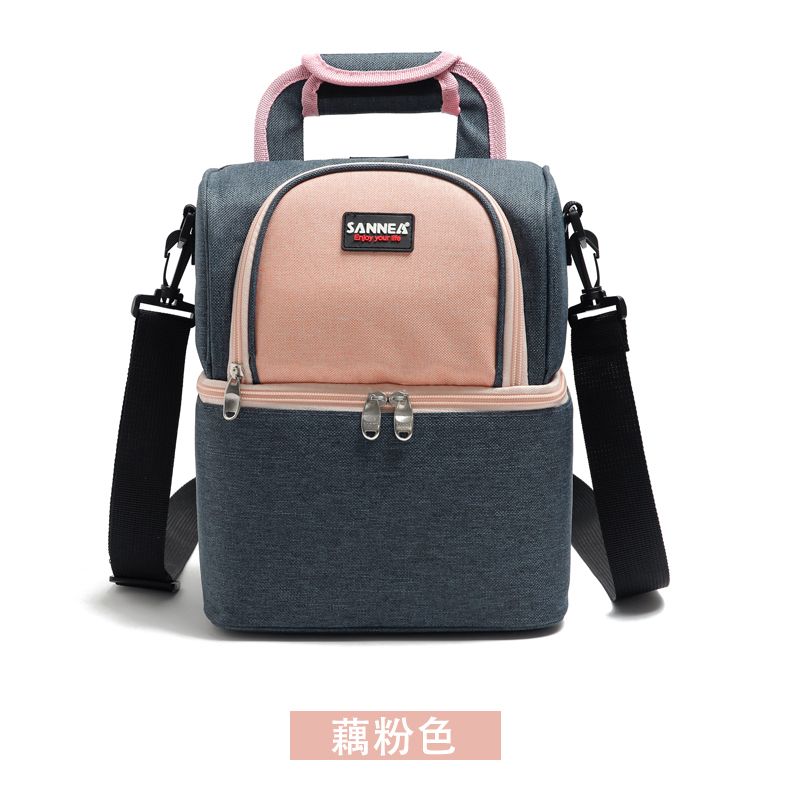 SANNE新款双肩背奶包保鲜冷藏保温冰包 户外野餐袋防水手拎便当包详情图7