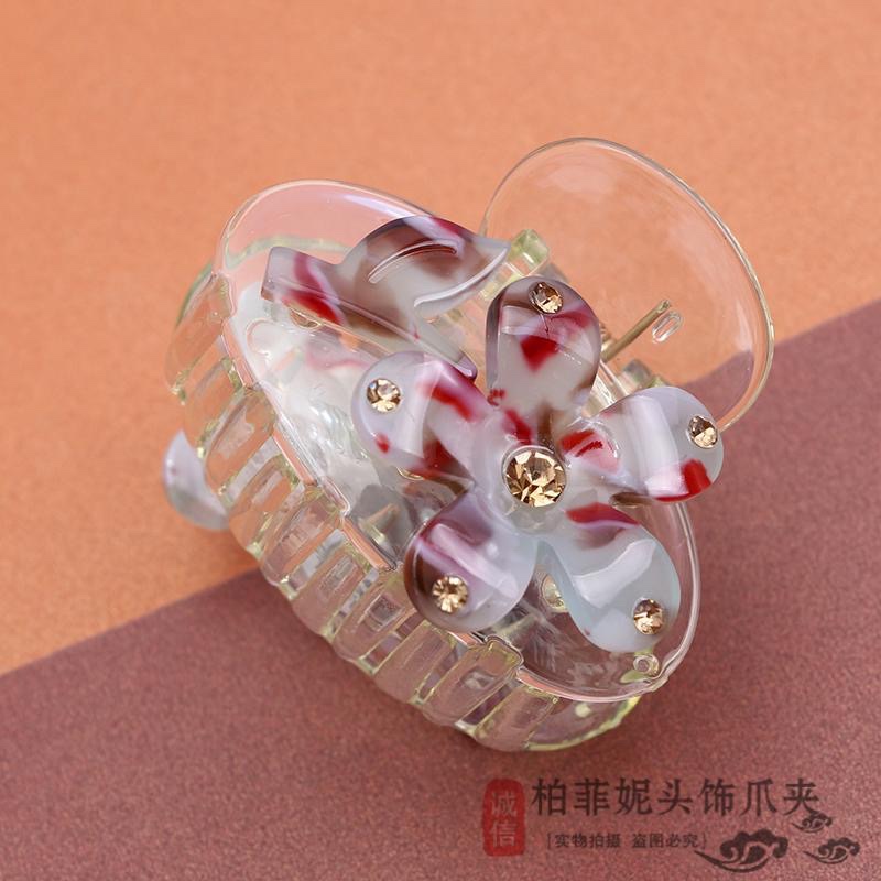 Korean-style flower hair clips, back of the head, women's medium-sized hair clips, headwear, popular top clips, broken hair clips, hair clips details Picture