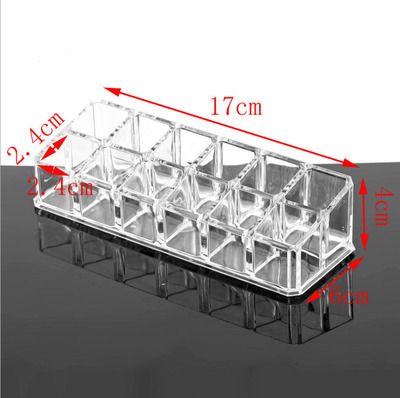 Thickened 12-compartment cosmetic display stand, storage box, mascara storage stand, nail polish stand, lipstick stand, factory direct sales details Picture