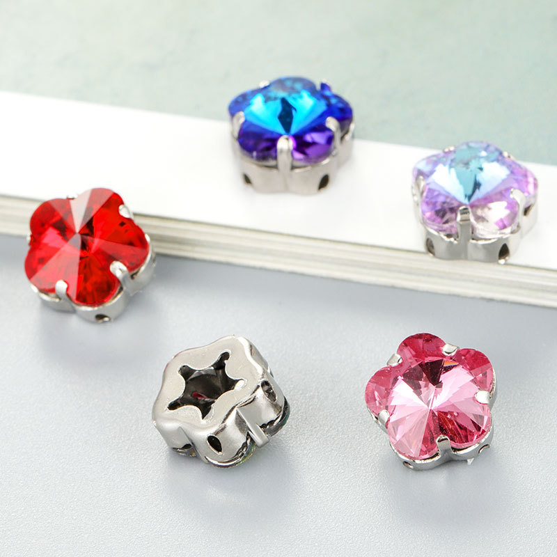 Cross-border K9 plum top grade claw drill abnormity glass rhinodrill diy jewelry accessories drill nail paste drill materials thumbnail