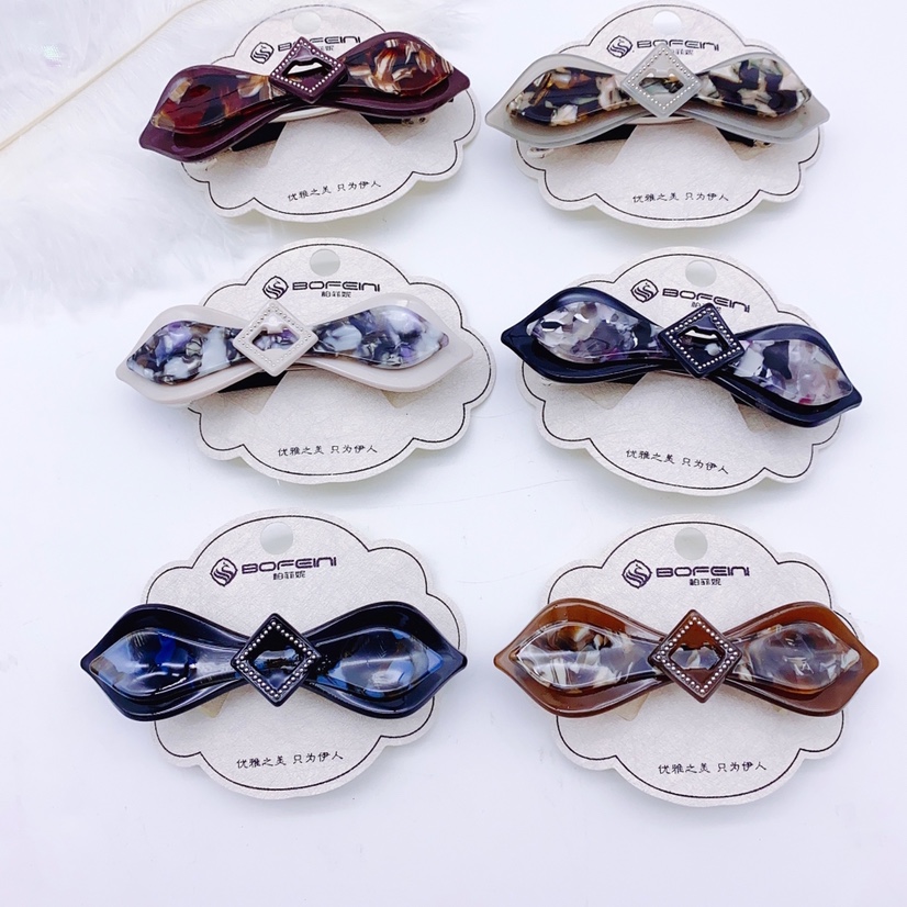 Baifeni Korean version acetic acid top clip spring clip Hair clip