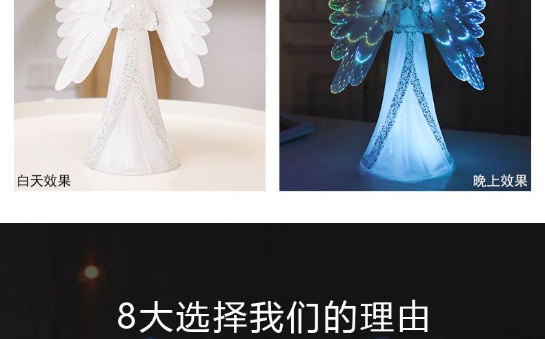 Guangqian Angel Christian Seven-color Lights Christmas Decorations, Christmas Atmosphere Lights, Christmas gifts pic 13
