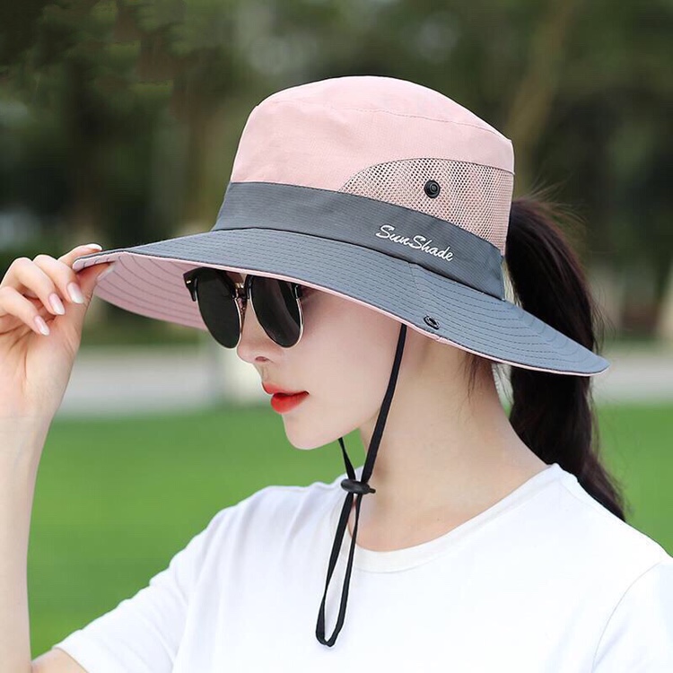 Sun hat Women's outdoor mountaineering sunscreen Fisherman's hat Women's summer sun hat travel casual breathable overhang hat
