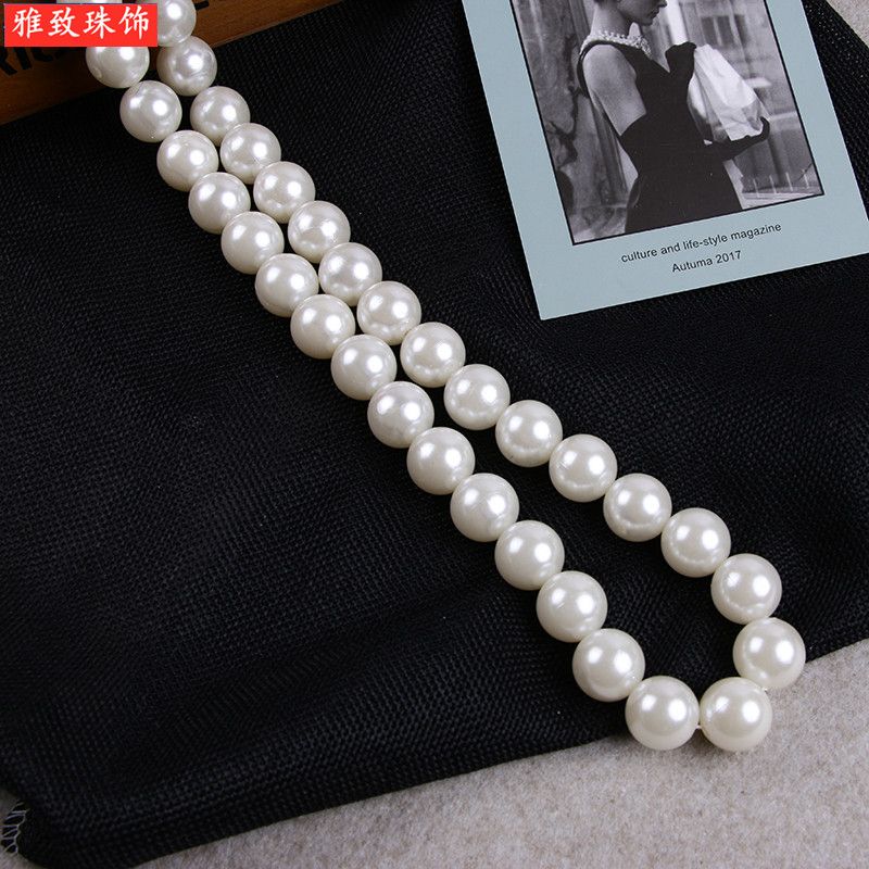 7Mmabs Imitation Pearl Straight Hole Round Beads Ordinary Pearl Diy Beaded Jewelry Accessories Clothing Accessories Item Picture