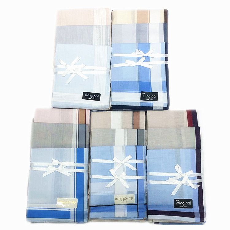 Men's handkerchief mixed with light colored streaks, multi-pattern and multi-color, high-quality zigzag handkerchief